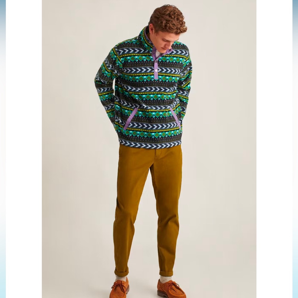 Bonobos Polar Fleece Snap Mock Size Large